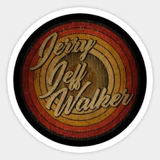 arjunthemaniac,circle vintage retro faded Jerry Jeff Walker Sticker